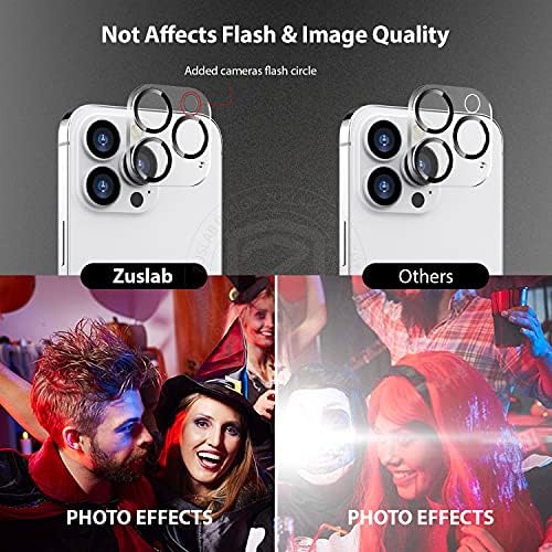 ZUSLAB [2 Paket] Kamera Lens Ekran Koruyucu için iPhone 13 Pro / iPhone 13 Pro Max Temperli Cam Anti-Scratch 9H Sertlik