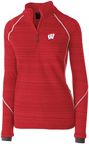 NCAA Wisconsin Porsukları Kadın Sapma Kazak Ceket, X-Large, Kırmızı