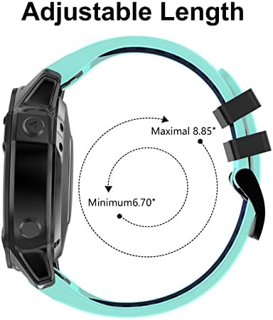 MYSNBKN Garmin ile Uyumlu Fenix 5x saat kayışı,26mm Spor Silikon Kayış Fenix 6X / Fenix 6X Pro / Fenix 5X Artı / Fenix