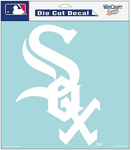 WinCraft MLB Chicago White Sox Kalıp Kesim Çıkartması, 8 x 8, Takım Rengi