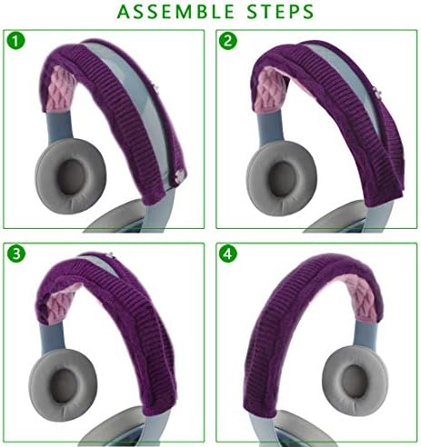 Geekria Örgü Kumaş Kafa Bandı Kapağı Audio-Technica ile uyumlu, Beats, Bose, AKG, Sennheiser, Skullcandy, Sony Kulaklıklar