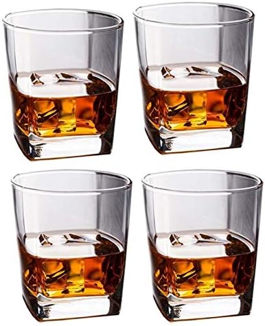likör sürahileri viski bardağı 4'lü Set, Eski Moda Kokteyller için Burbon Bardaklar, Bardaklar, Perfect Rocks Züccaciye