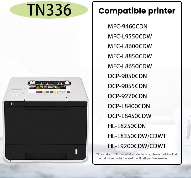 LVE Uyumlu (5'li Paket) TN336BK TN336C TN336M TN336Y Toner Kartuşunun Değiştirilmesi için TN336 TN - 336 ile HL-L9200CDW