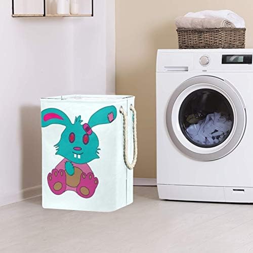 Inhomer Robot Tavşan 300D Oxford PVC Su Geçirmez Giysiler Sepet Büyük çamaşır sepeti Battaniye Giyim Oyuncaklar Yatak