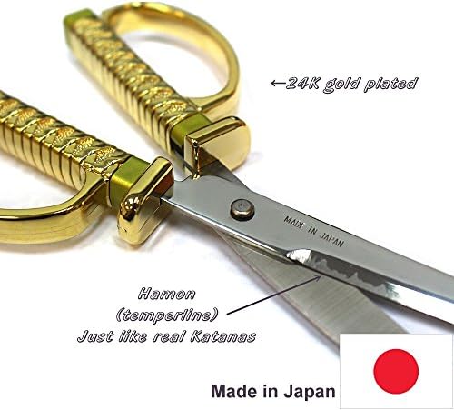 Nıkken Japon Samuray Kılıcı Katana Tarzı Makas | ıçerir Kapak ve Standı Modeli / japonya'da Yapılan (24 K Altın)