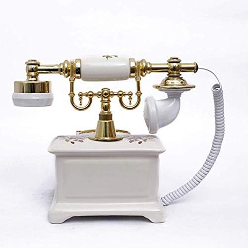 WYFDP Avrupa Antika Telefon, Retro Vintage Telefon Telefonları Klasik Masa Sabit Telefon Gerçek Zamanlı ve Arayan