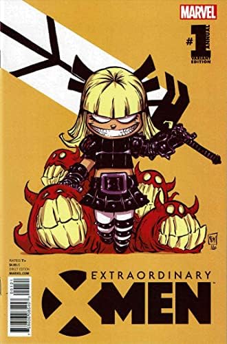 Olağanüstü X-Men Yıllık 1B VF / NM; Marvel çizgi romanı / Skottie Young varyant Büyüsü