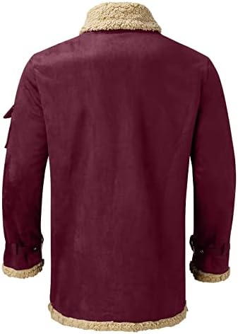Erkek Ceket Renk Buzlu Polar Kompozit Ceket Uzun Kollu Fermuar Yaka Kalın Ceket spor ceketler Erkekler için