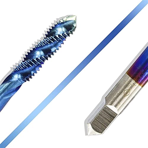 Çelik Matkap Uçları Metrik Vida Dokunun Dokunun Nano Mavi Spiral Kaplı Dokunun Matkap Matkap Ucu (Renk: M3. 5x0. 6)