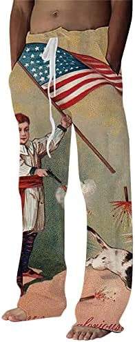 MIASHUI Çorap Hediye Erkek Erkek Amerikan Bayrağı Vatansever Pantolon Erkekler için 4 Temmuz Hippi Harem Erkek alıştırma
