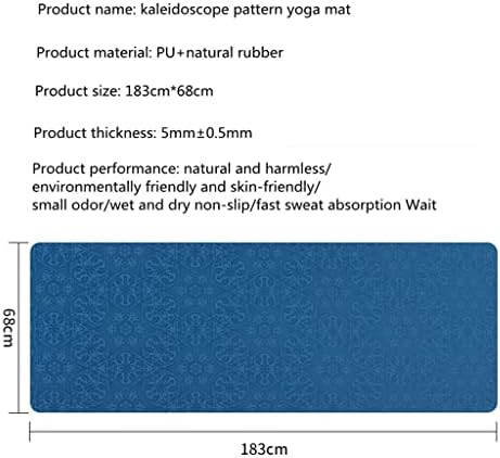 Yok Kaleydoskop Desen PU doğal Kauçuk Yoga Mat Spor Fitness Kalınlaşmış Genişledi büyük
