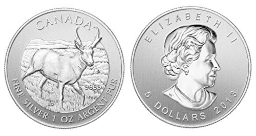 2013 CA Candian Yaban Hayatı Serisi Antilop Gümüş Sikke Dolar Dolaşımsız