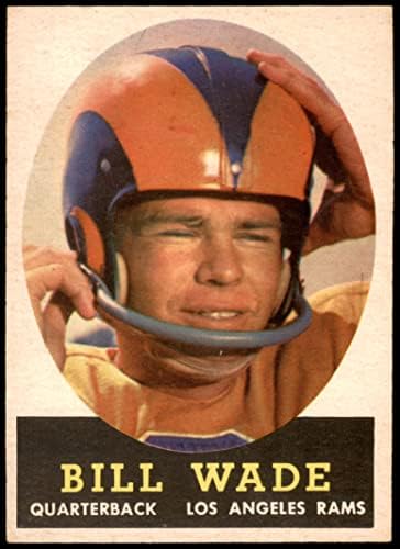 1958 Topps 38 Bill Wade Los Angeles Koçları (Futbol Kartı) ESKİ / MT Rams Vanderbilt