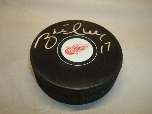Brett Hull İmzalı Detroit Red Wings Hokey Diski İmzalı PSA / DNA COA 1D İmzalı NHL Diskleri