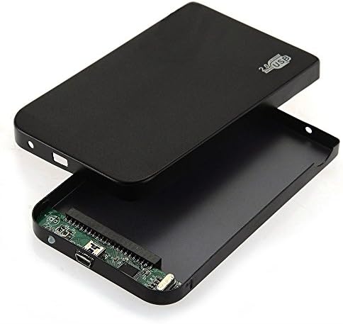 Lupo USB 2.5 inç Sabit Disk Sürücüsü HDD Harici Caddy Kasa Muhafazası (SATA, IDE, USB 2.0 ve 3.0), Siyah, IDE USB