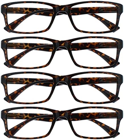 Okuma gözlüğü Şirketi Siyah Mavi Kahverengi Gri Mor Okuyucular Değer 4 Paket Tasarımcı Tarzı Mens Womens RRRR92