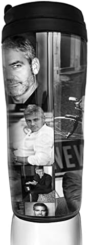 George Clooney Kolaj Kahve Fincanları Paslanmaz Çelik Yalıtımlı Seyahat kapaklı kupa Çift Duvarlı vakumlu şişe termos