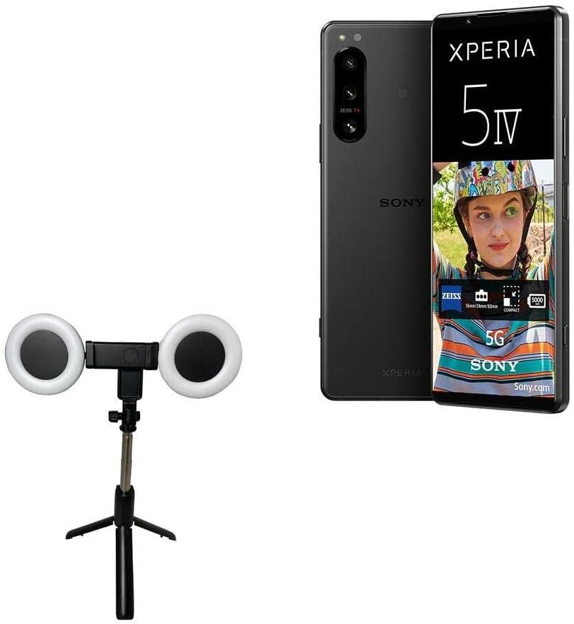 BoxWave Standı ve Montajı Sony Xperia 5 IV ile Uyumlu (BoxWave ile Stand ve Montaj) - RingLight SelfiePod, Sony Xperia