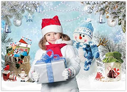 Funnytree 7x5FT Kış Kardan Adam Zemin Karlı Merry Christmas Noel Arifesi Tatil Festivali Bebek Duş Parti Malzemeleri
