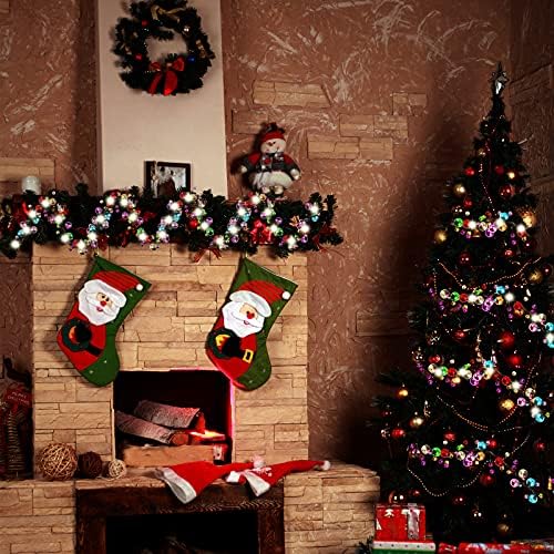 9 Feet Noel süs toplu süs Çok renkli top süsleme Noel ağacı topları top ampul çelenk Noel ışıklı ampul çelenk Noel