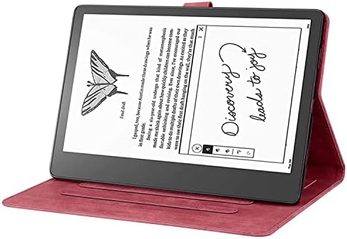 Kindle Scribe ile Uyumlu Ağır Hizmet Tipi Kılıf (10,2 inç 2022 Sürümü) Yayın Darbeye Dayanıklı PU Deri Kabartmalı