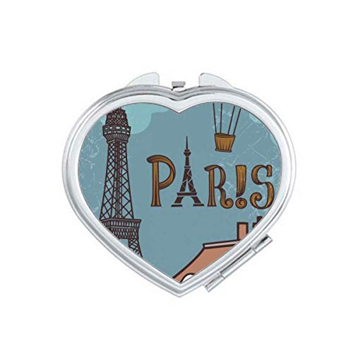 Paris yangın balon Fransa Eyfel Kulesi ayna seyahat büyütme taşınabilir el cep makyaj