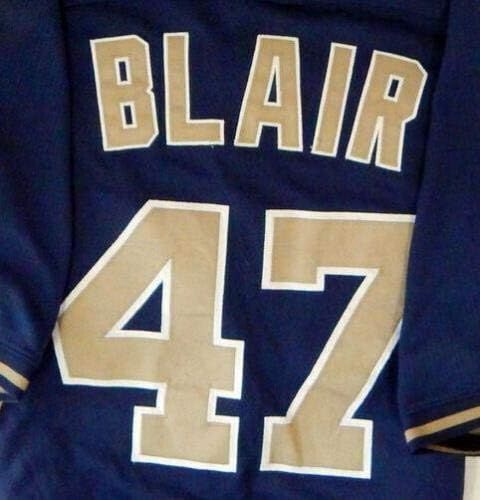 2014-15 San Diego Padres Willie Blair 47 Oyun Kullanılmış Donanma Forması BP SDP1331 - Oyun Kullanılmış MLB Formaları