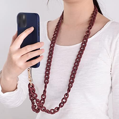 BBSJ Uzun Boy Akrilik Boncuklu Cep telefon zinciri Asılı Boyun Telefon Kordon Askısı Anti-kayıp Cep Telefonu Takı