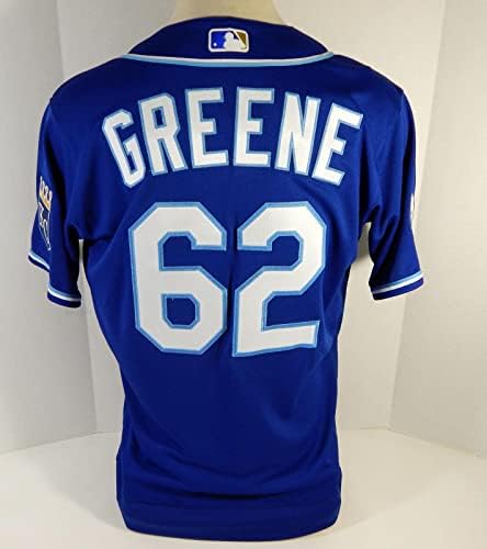 2020 Kansas City Royals Connor Greene 62 Oyun Verilen Mavi Jersey DG Yama 44 79 - Oyun Kullanılan MLB Formaları