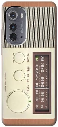 Motorola Edge için R3165 FM AM Ahşap Alıcı Grafik Kılıf Kapağı (2022)
