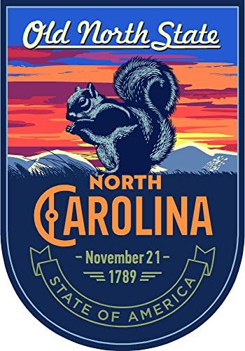 Eyalet Hayvan Kuzey Carolina Gece 4x5. 5 inç Sticker Çıkartma kalıp Kesim Vinil Yapımı ve abd'de Sevk
