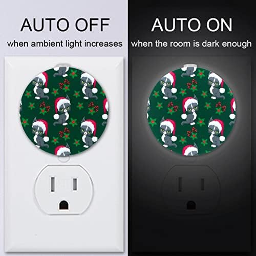 2 Paket Plug-in Gece Lambası LED Gece Lambası Alacakaranlıktan Şafağa Sensörü Çocuk Odası, Kreş, Mutfak, Koridor Noel