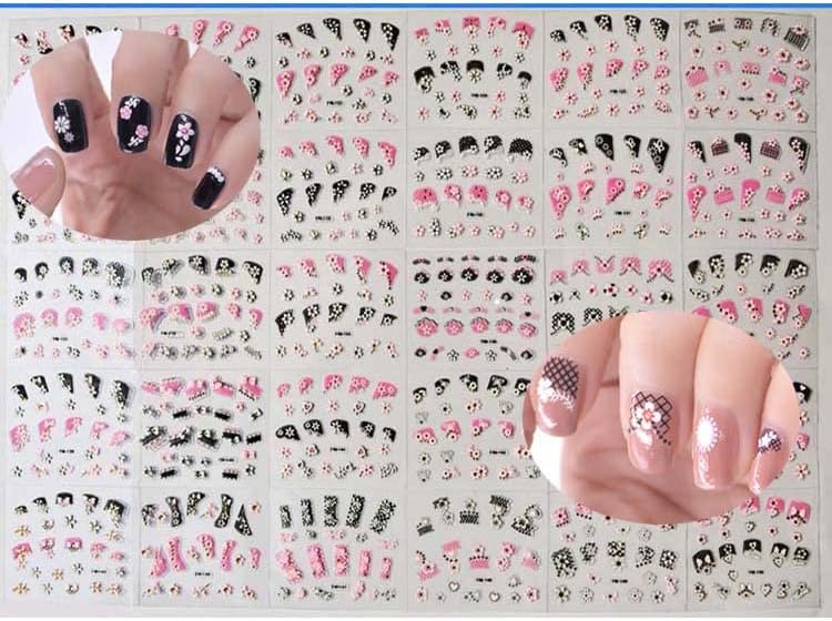 30 Adet /grup Tırnak Sticker Çıkartmaları Kendinden Yapışkanlı Fransız Stilleri Çıkartmalar Çizgili Hatları İpucu
