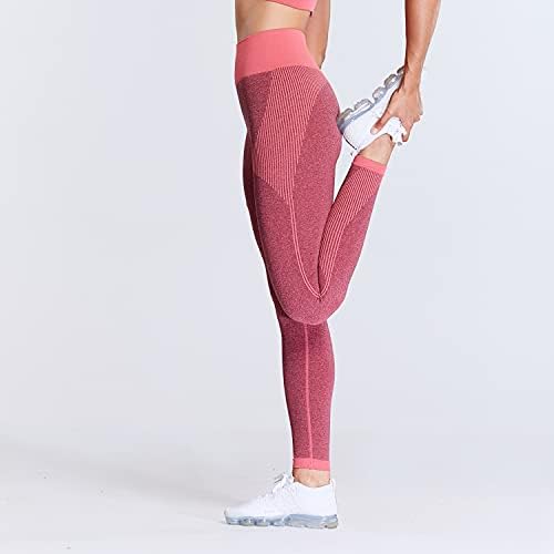 Aoxjox kadın Egzersiz Dikişsiz Tayt Yüksek Waised Uyum Gym Koşu Spor Yoga Pantolon Tayt