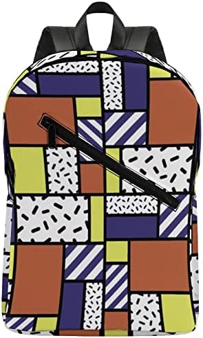 Soyut Geometrik Şekiller seyahat sırt çantası Baskılar Desen Sırt Çantası Rahat Omuz Çantaları Bölmeli Erkekler Kadınlar