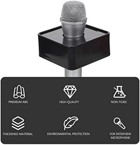 DOITOOL Tv Aksesuarları Mikrofon Mikrofon Logosu Bayrak Kutusu Üçgen Röportaj Logosu Taşınabilir ABS Enjeksiyon Mikrofon
