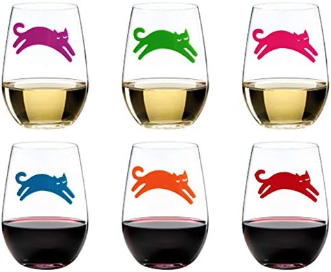ALYC şarap bardağı İşaretleyiciler Seti 10 Silikon İçecek Cam Takılar ve Şarap Charm Etiketleri Vantuz ile (Kelebek