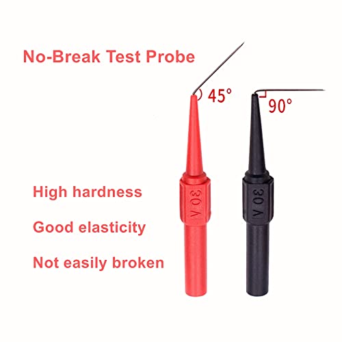 10 ADET Multimetre Test Probu Pimleri, 0.7 mm Arka Prob Kiti, oto Tamir Test Uçları 4mmm Muz Fiş Kırmızı ve Siyah