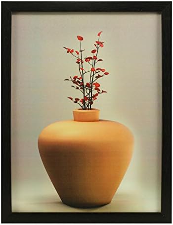 Indianara Çiçek Dikdörtgen Sentetik Ahşap Sanat Resmi (35 cm x 28 cm x 3 cm, 3'lü Set)