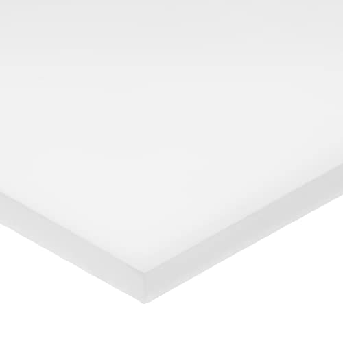 Delrin Asetal Homopolimer Plastik Çubuk, Beyaz, 1/4 inç Kalınlığında x 5 inç Genişliğinde x 36 inç Uzunluğunda
