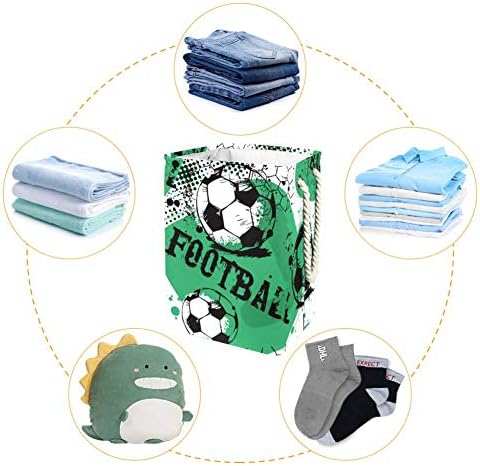 Inhomer Futbol Desen 300D Oxford PVC Su Geçirmez Giysiler Sepet Büyük çamaşır sepeti Battaniye Giyim Oyuncaklar Yatak