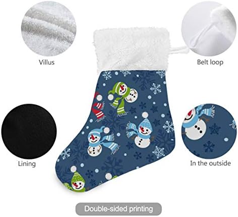 ALAZA Noel Çorap Yeni Yıl ve Noel Kardan Adam Klasik Kişiselleştirilmiş Küçük Çorap Süslemeleri için Aile Tatil Sezonu