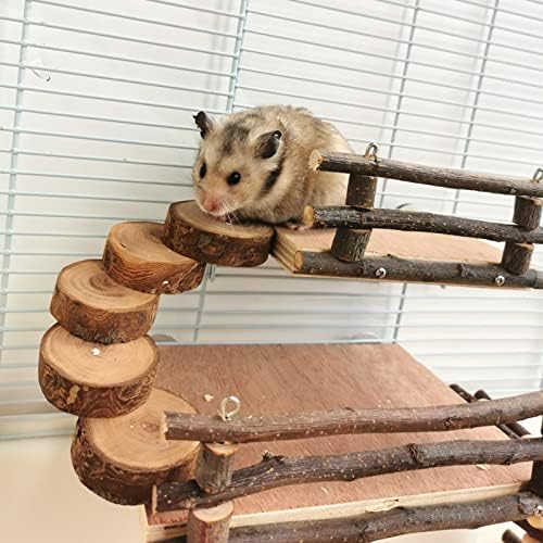 Teknik Hamster Ahşap Oyun Alanı Aktivite Platformu Ahşap Merdiven Merdiven Çiğnemek Oyuncak Hamster Ahşap Oyun Alanı