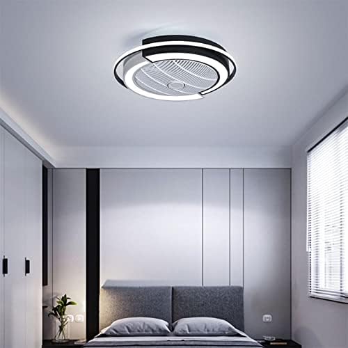 MGJXTWG Bıçaksız Lambalı Lüks Modern Basit LED Tavan Vantilatörü Uzaktan Kumandalı Yatak Odası Kısılabilir Tavan Vantilatörü