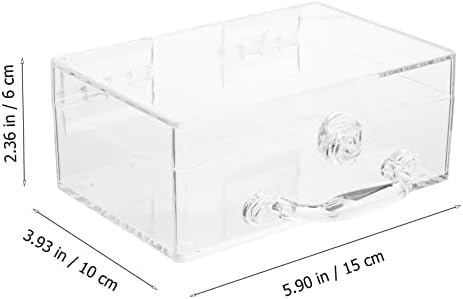 Cabilock 3 adet Kutu Şeffaf Bavul Organizatör kapaklı Şeffaf Organizatör Kutusu Taşınabilir saklama kutusu Şeffaf