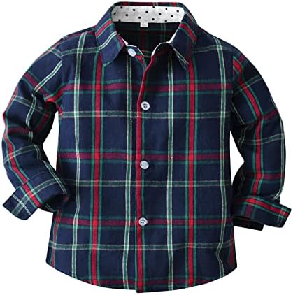 Büyük Çocuk Fanila Yürüyor Boys Uzun Kollu Kış Sonbahar Gömlek Tops Coat Dış Giyim için Babys Giysileri Ekose Donanma