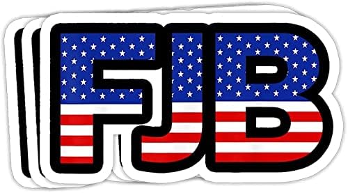 WSQ 3-Pack FJB Pro Amerika Anti Biden F Biden Berbat ABD Amerikan Vatansever Vinil Sticker Çıkartması - 4x3 İnç -