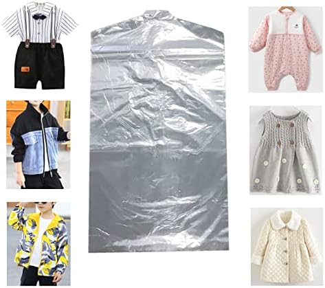 100 Paket Giysi Çantası, Şeffaf Giyim Kapağı, saklama çantası Kısa veya çocuk Giyim (40 * 70)