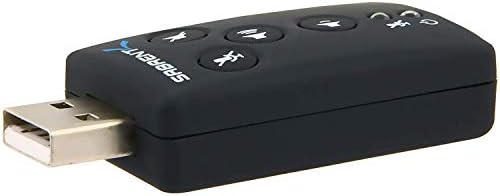 SABRENT USB 2.0 Harici Surround Ses Adaptörü-Masaüstü veya Dizüstü Bilgisayara Ses Ekleyin-Sürücüsüz! (USB-SBCV)