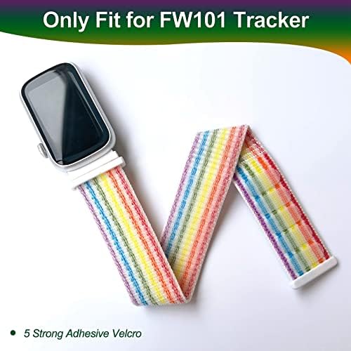 YoYoFıt FW101 & FW102 Fitness Tracker Band, ayarlanabilir Yedek Silikon / Naylon Sapanlar için FW101 / FW102 Tracker